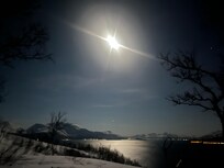 The view from our cabin in January