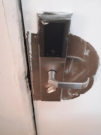 Door was not secure even with lock