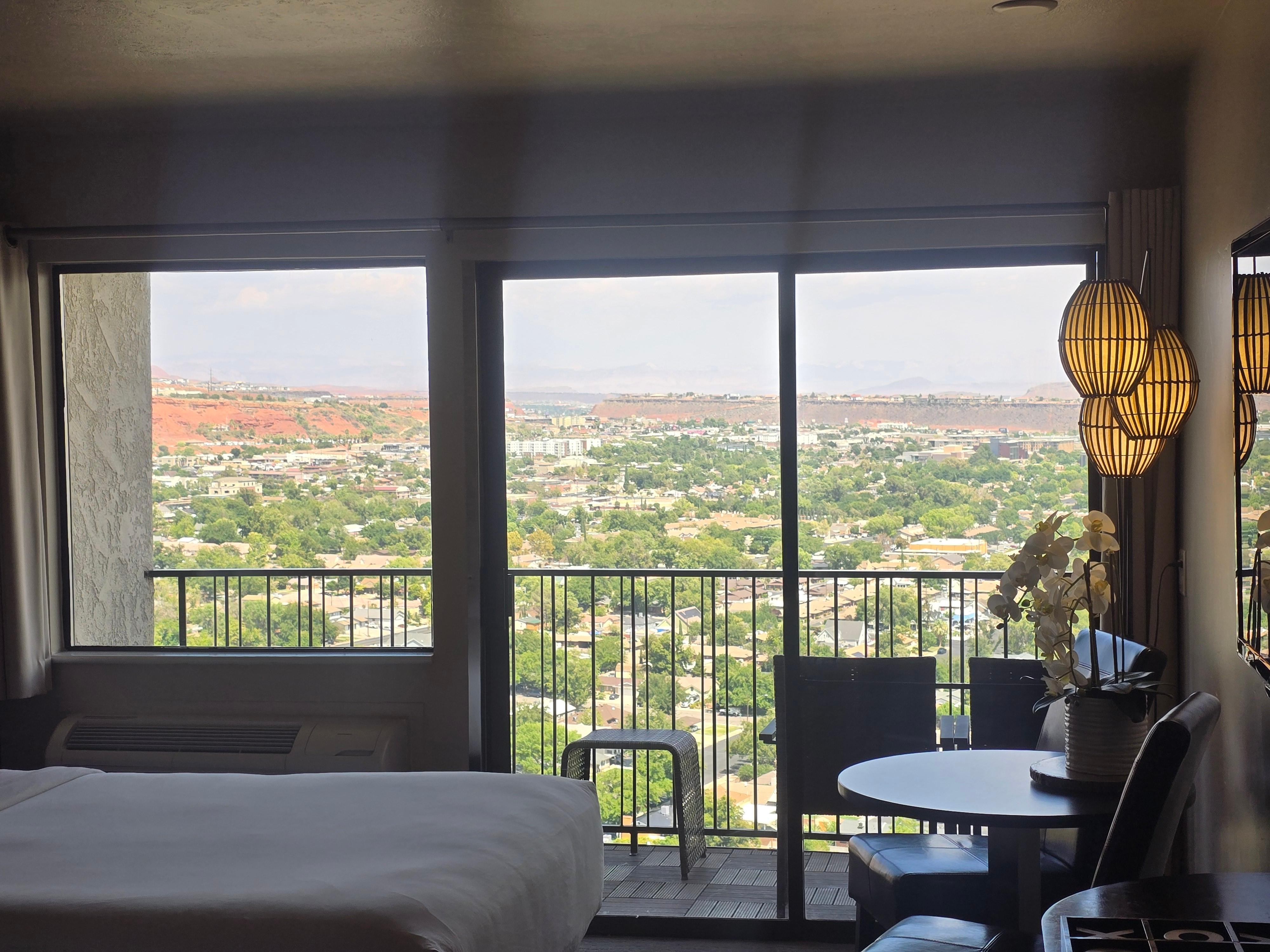 This is your view when you enter the room.