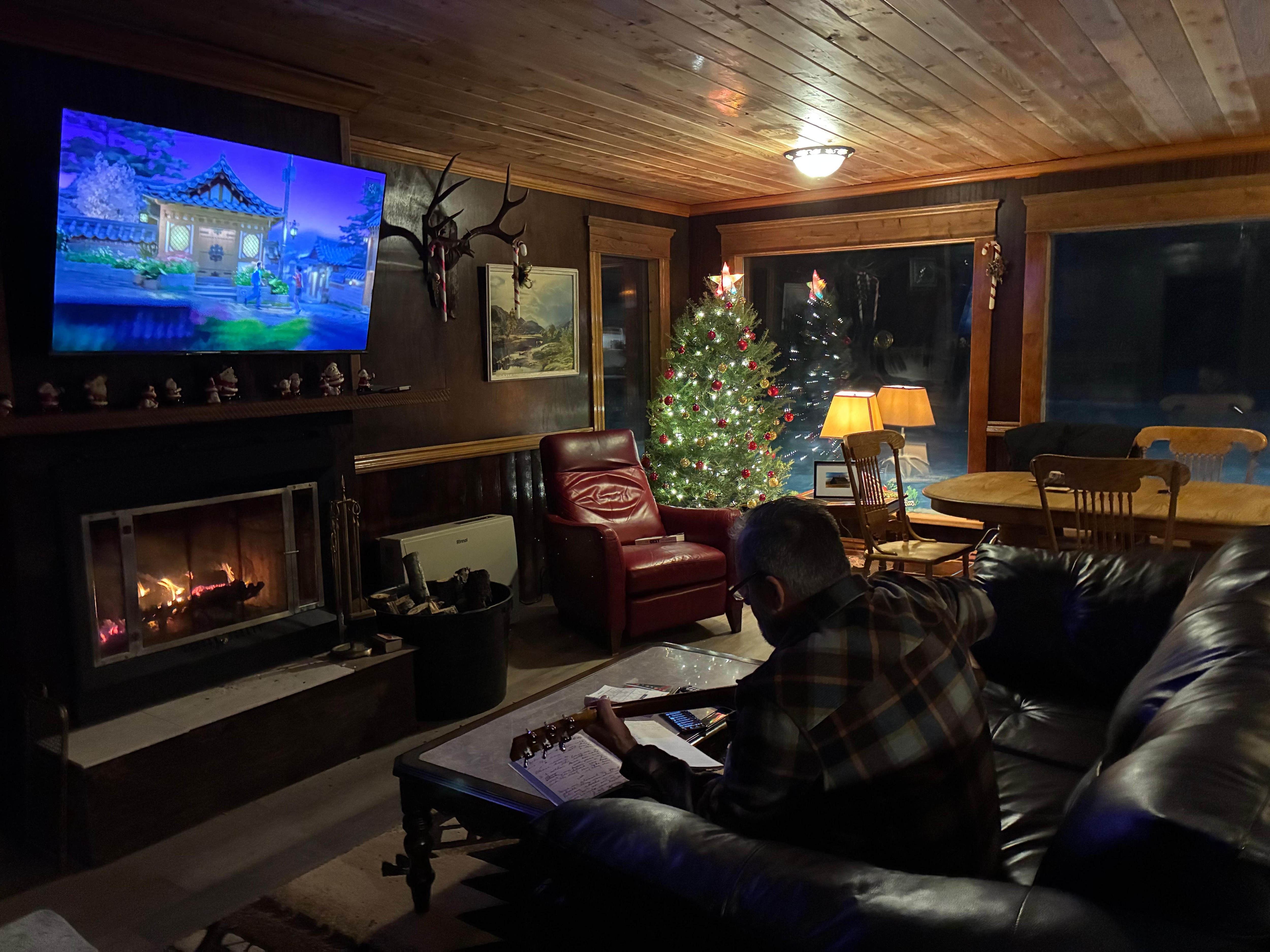 A little guitar before the Canadian Juniors game on NYE. 