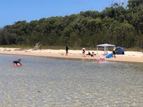 The beautiful clear Berrara lagoon