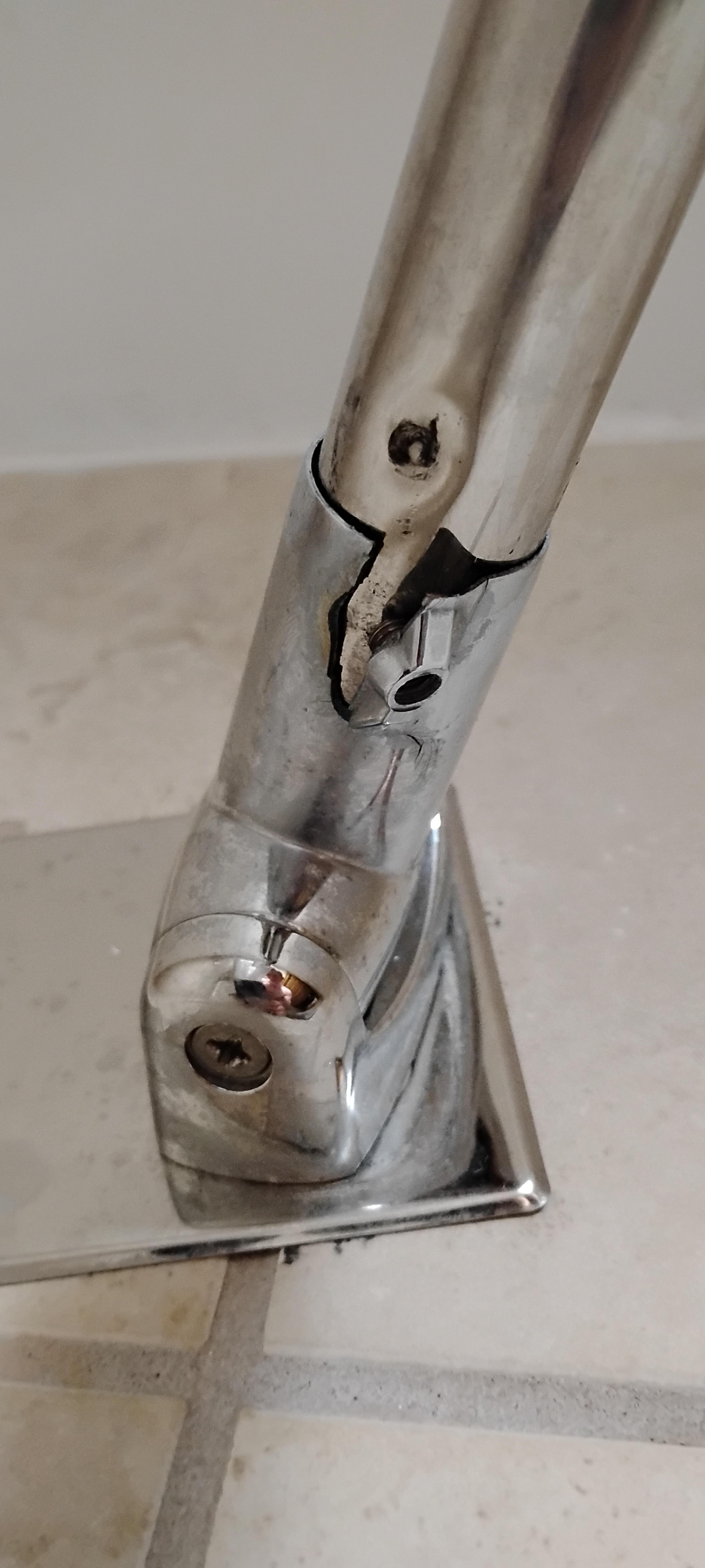 Broken curtain rod in the shower 