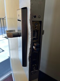 our door pried in
