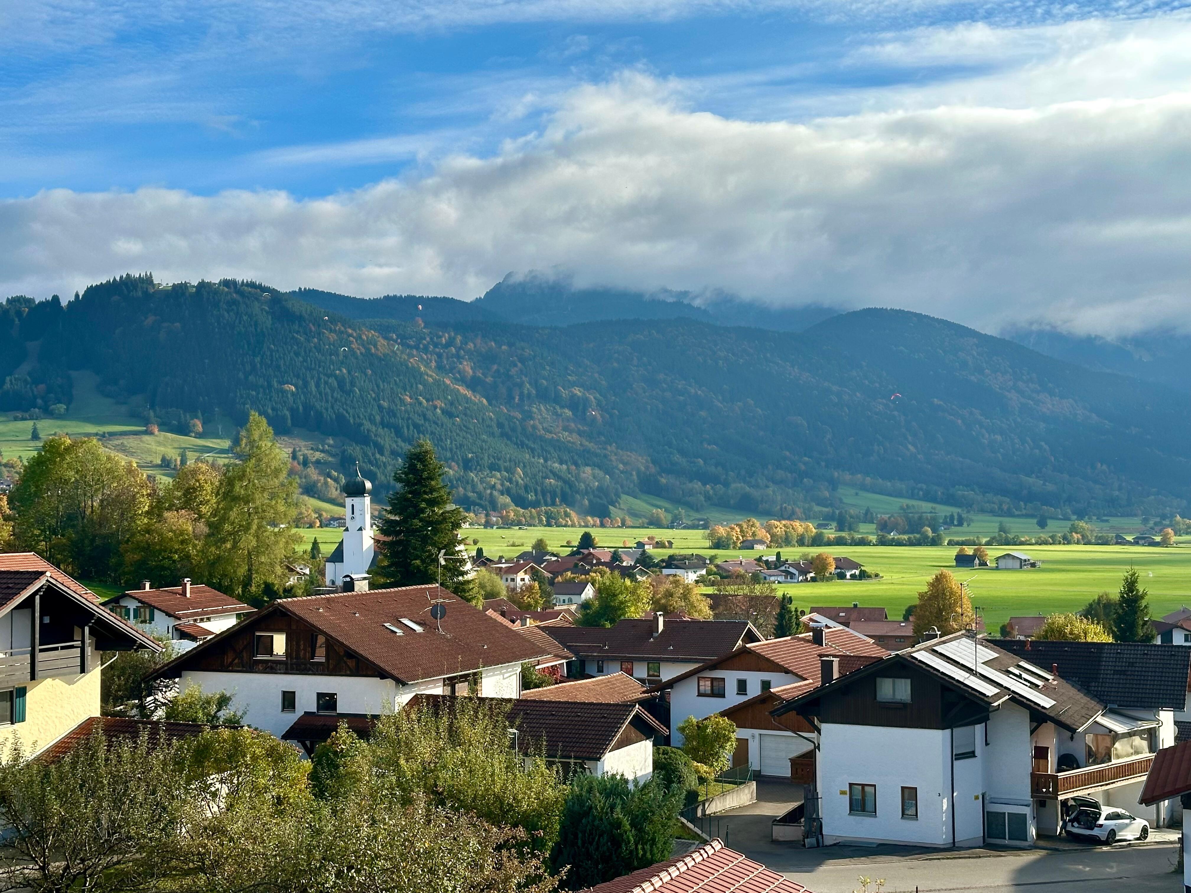 Blick vom Balkon aus.