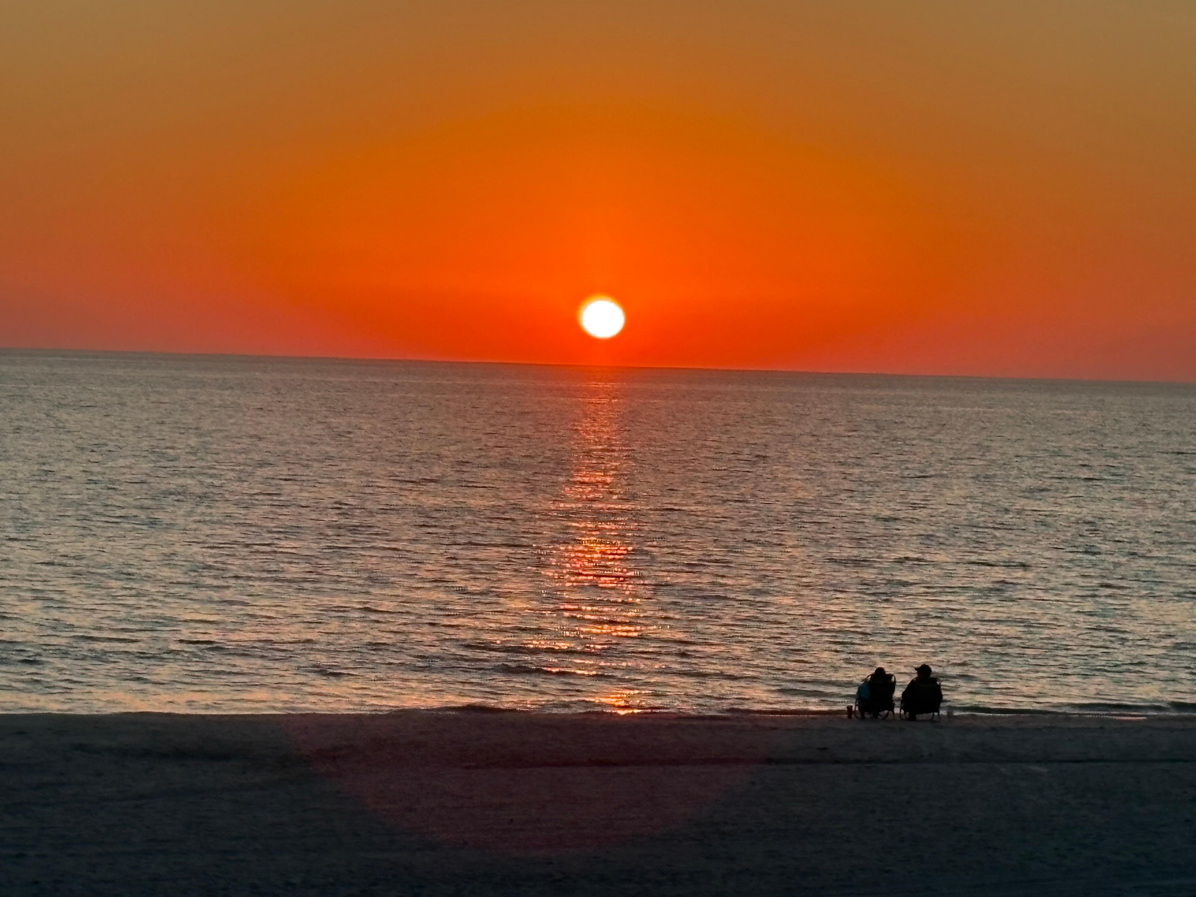 Beautiful sunset view from the balcony