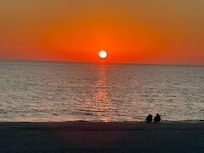 Beautiful sunset view from the balcony