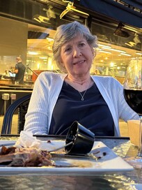 My lovely wife Sue relaxing after a barbecue meal at the restaurant.