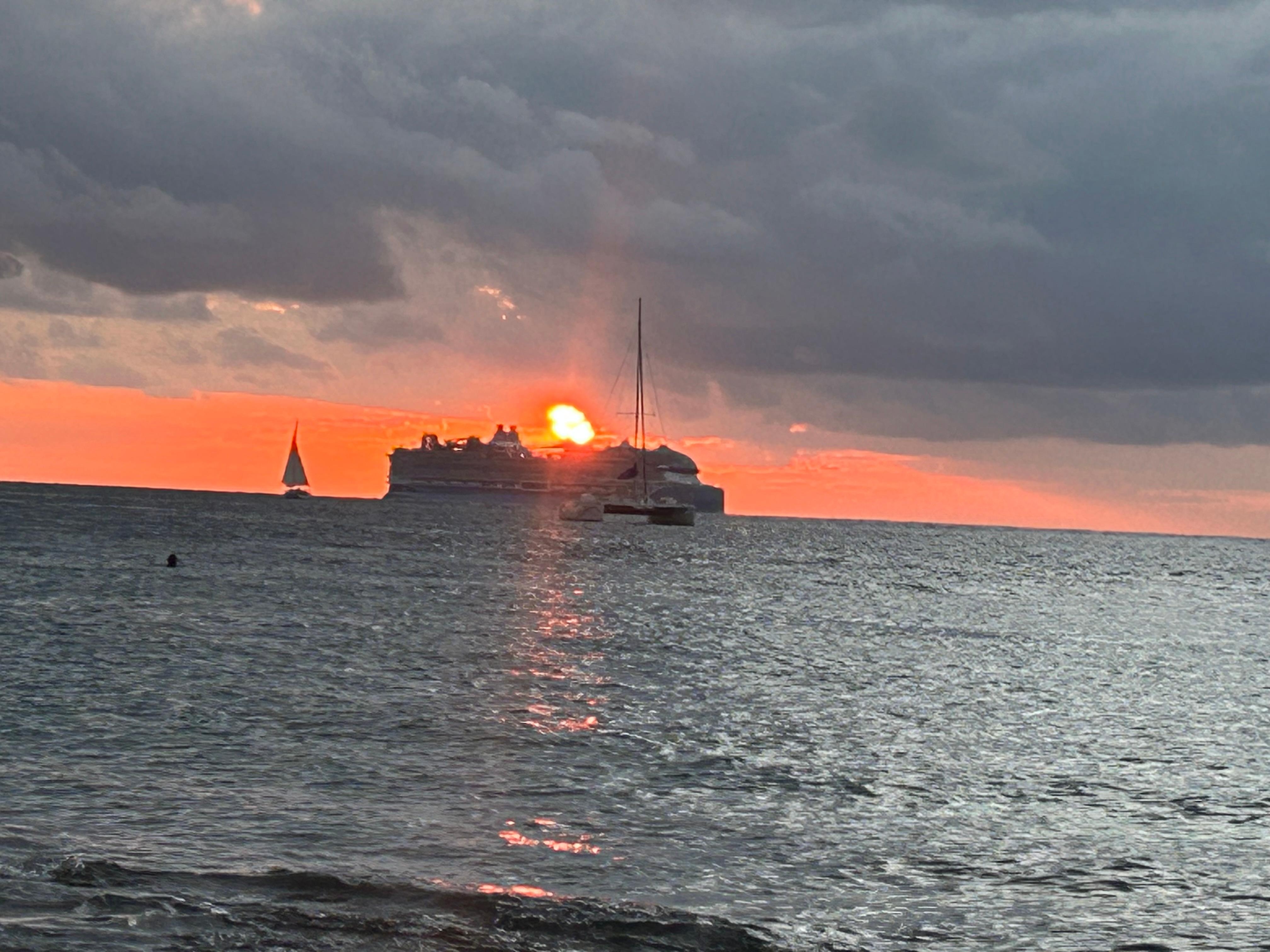 Beautiful sunsets in the evening