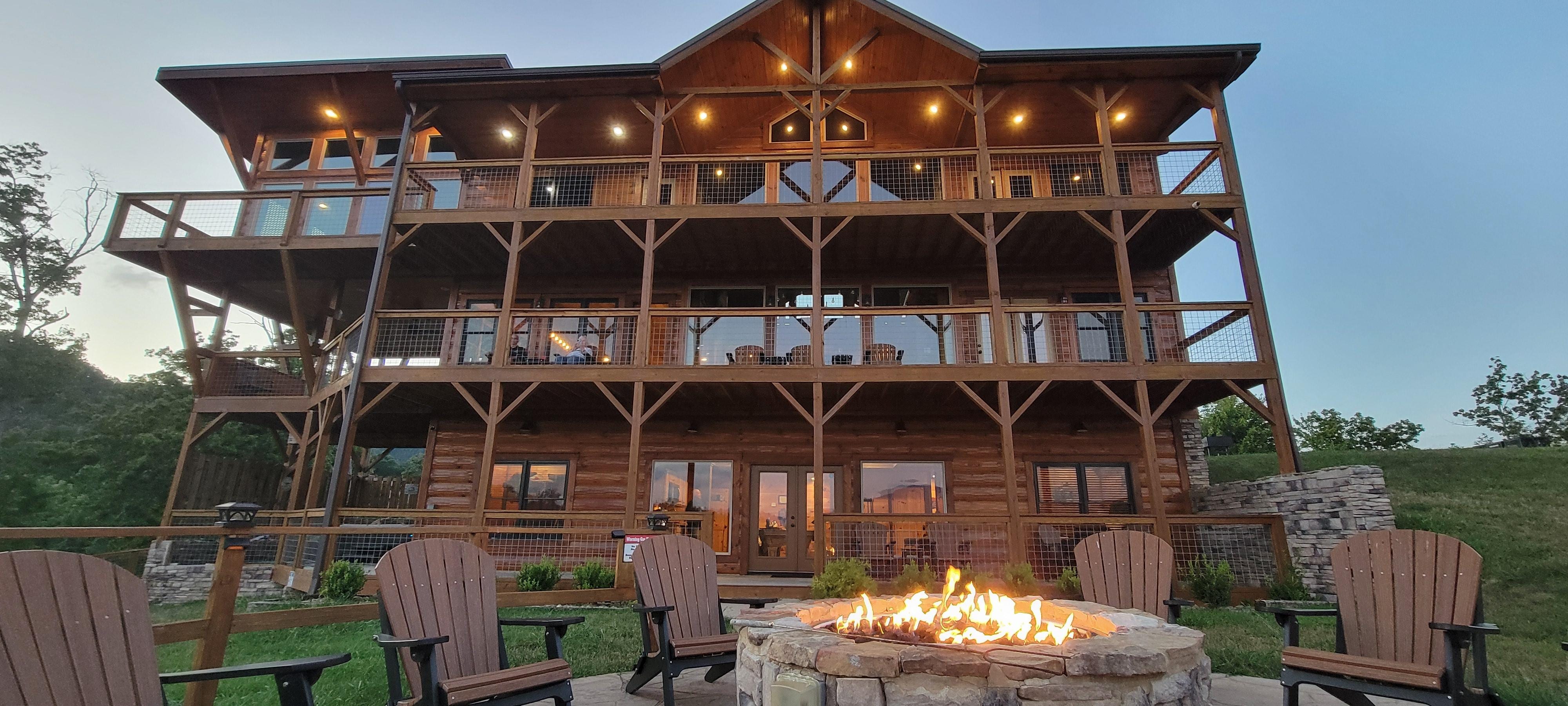 View of the house from the firepit