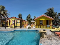 Pool and cabins