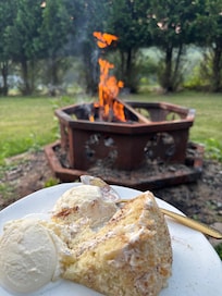 Enjoying the fire pit