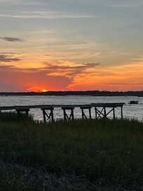 Back yard sunset at rental
rental