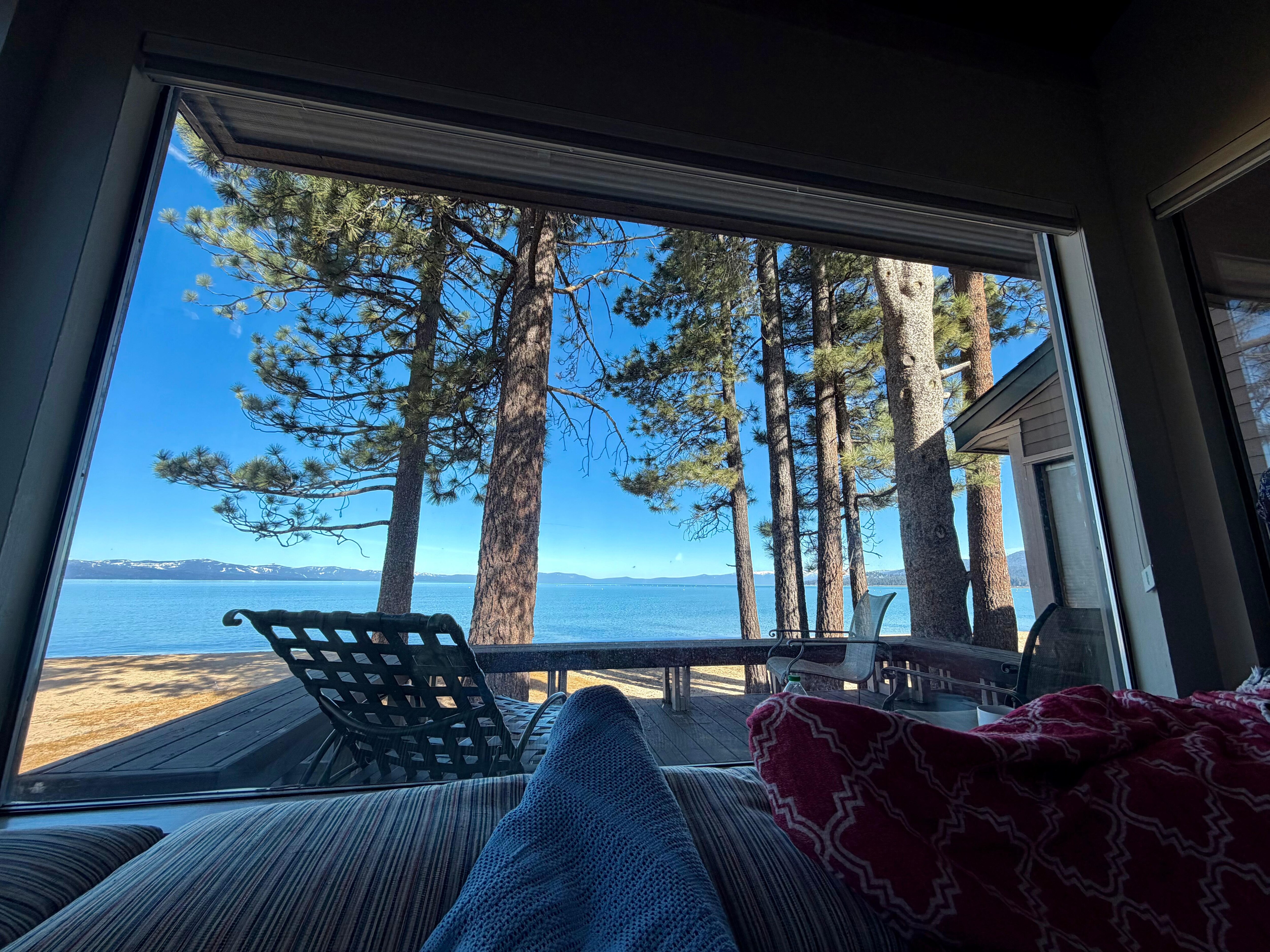 Our living room over looking the lake 