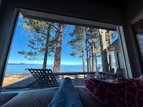 Our living room over looking the lake