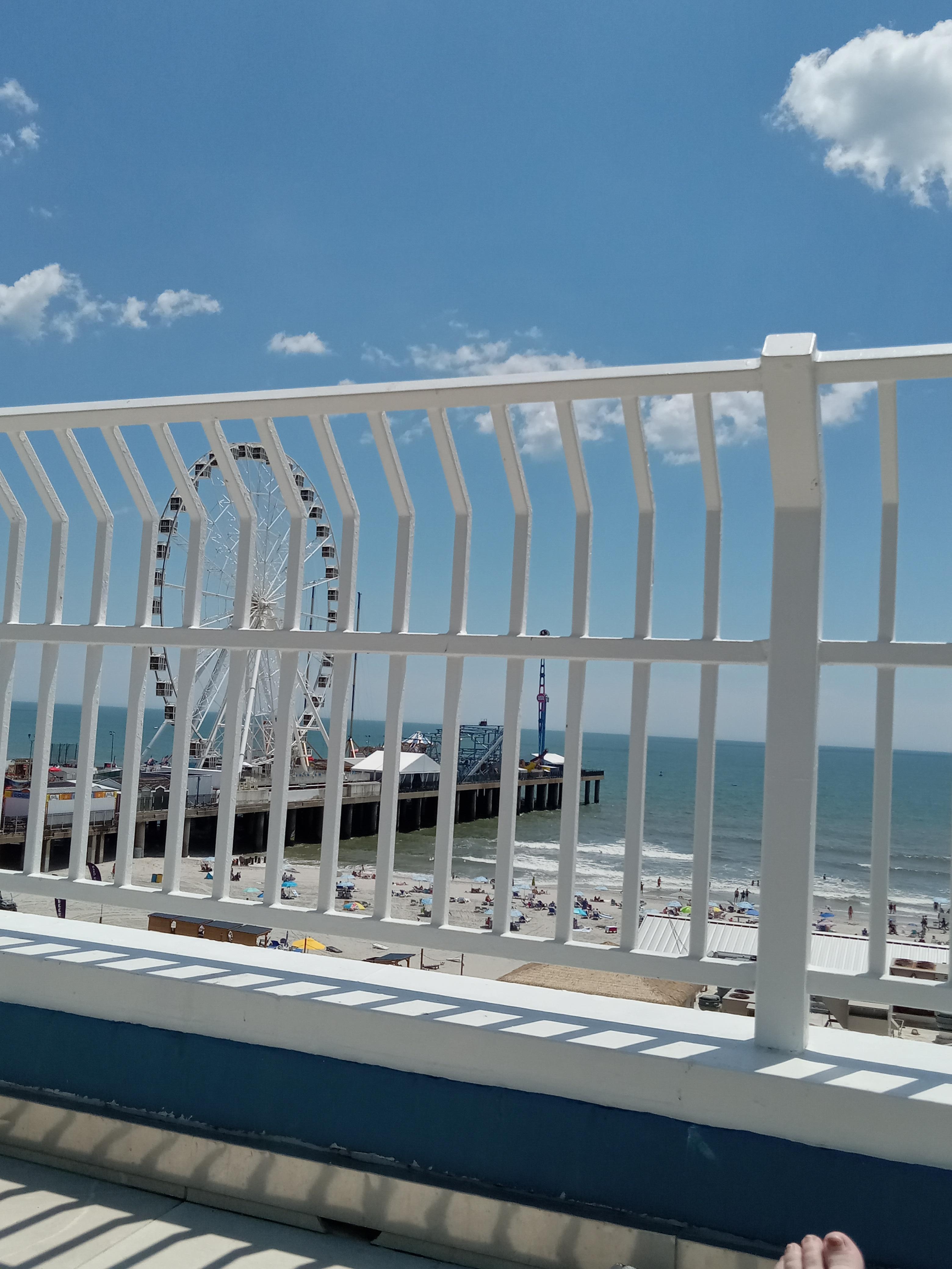 View from outside pool deck