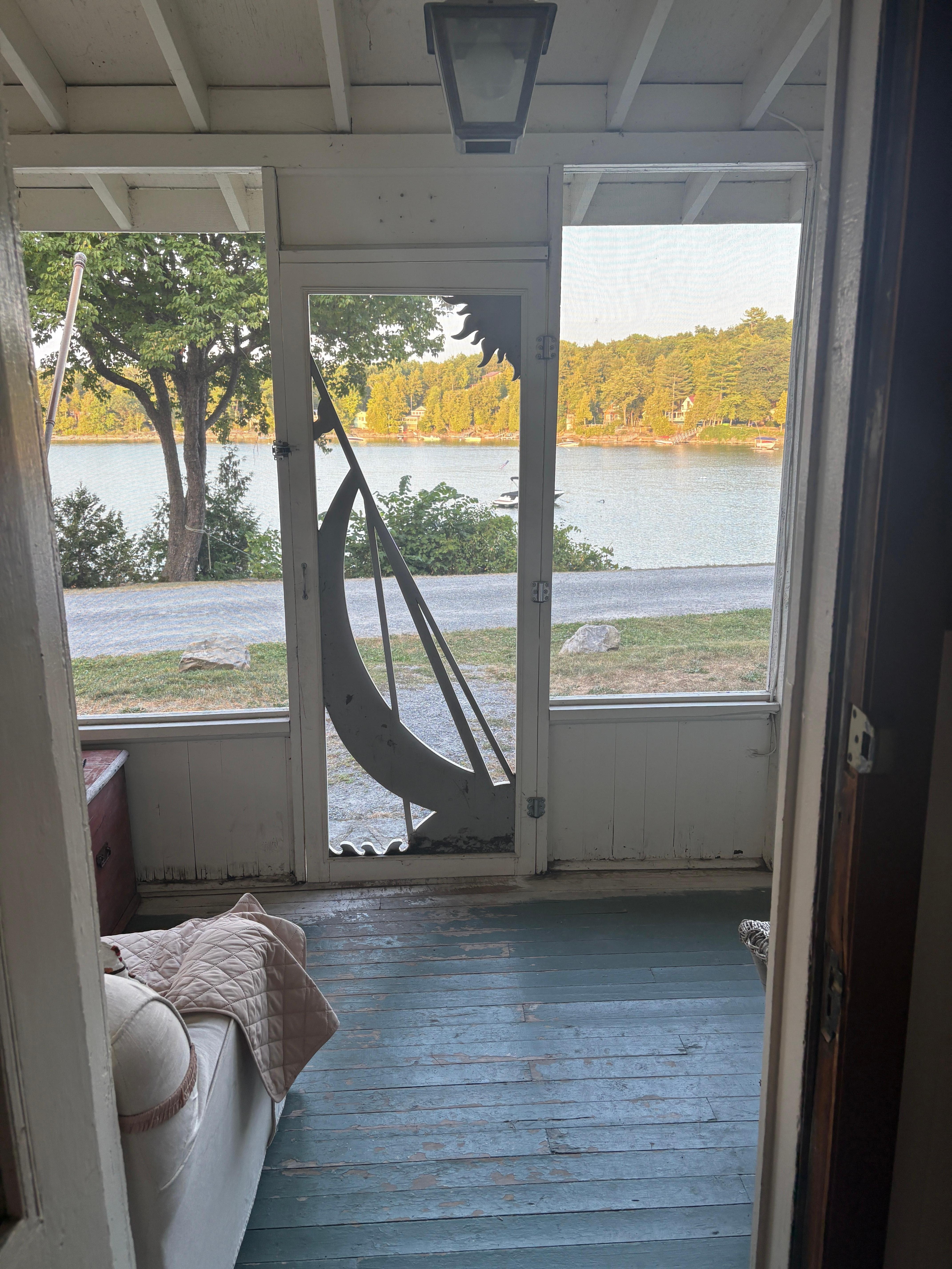  View out the front door looking out to the lake