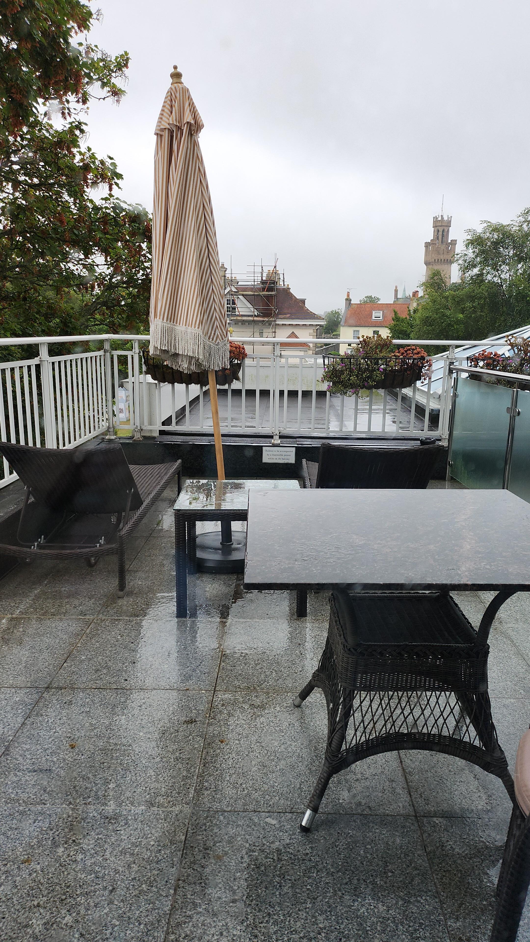 Facing the terrace from the room.