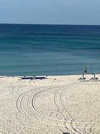Beautiful sand out balcony view