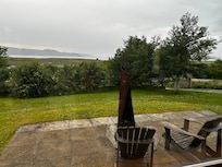 Just outside the cabin