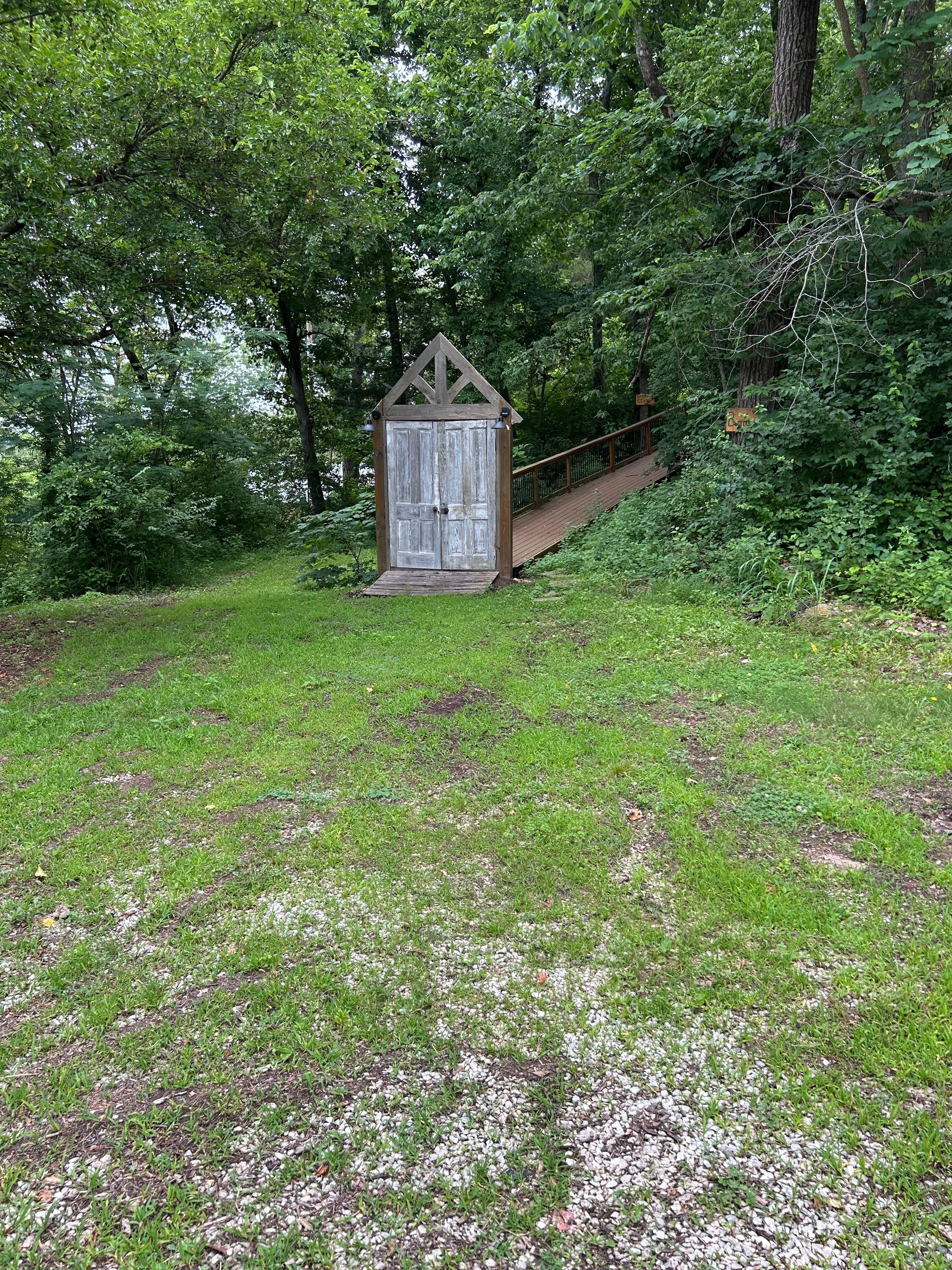 Loved the doorway leading to the ramp  up. Helped us find our way at night. 