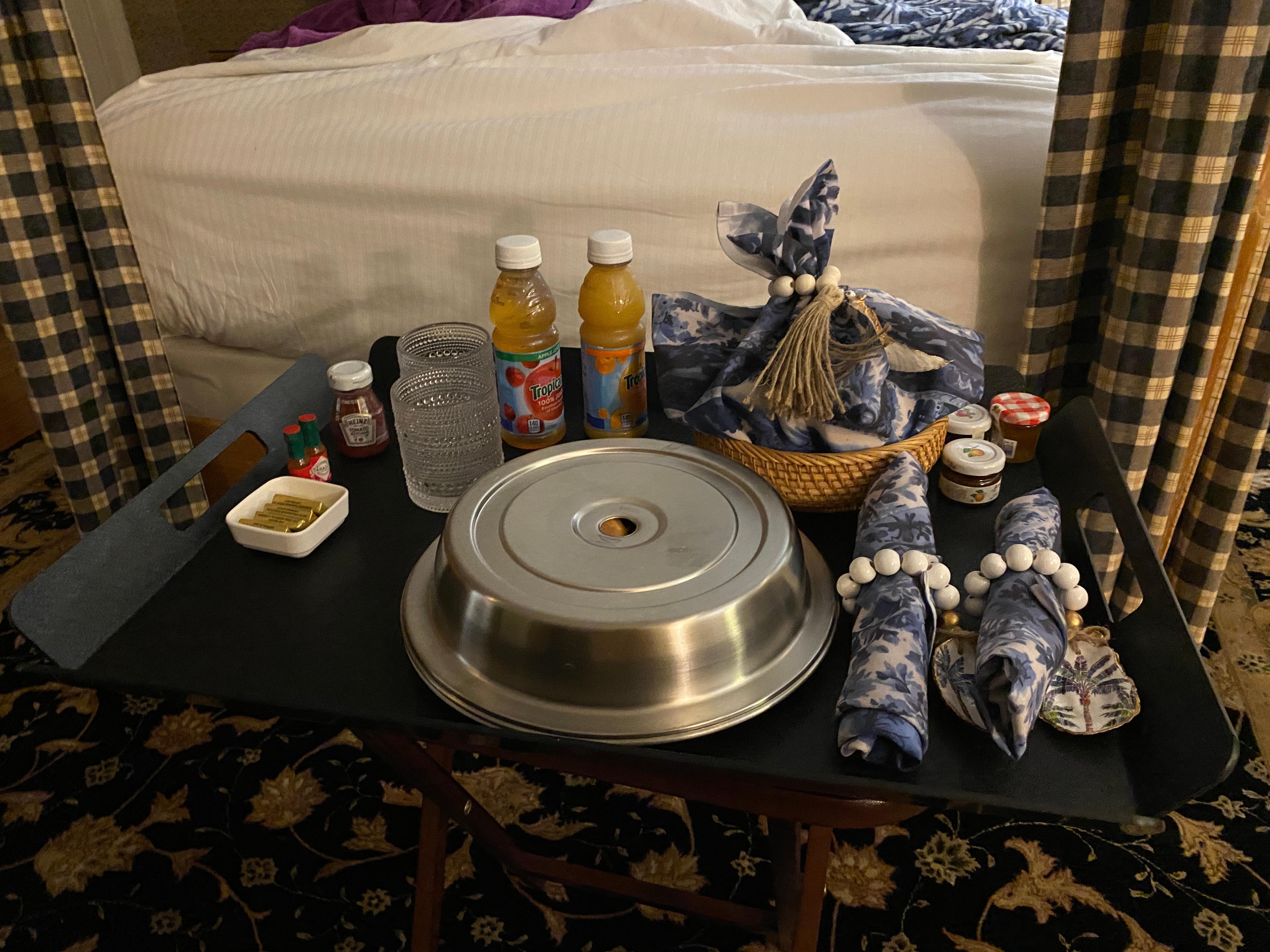 Free Breakfast delivered to room