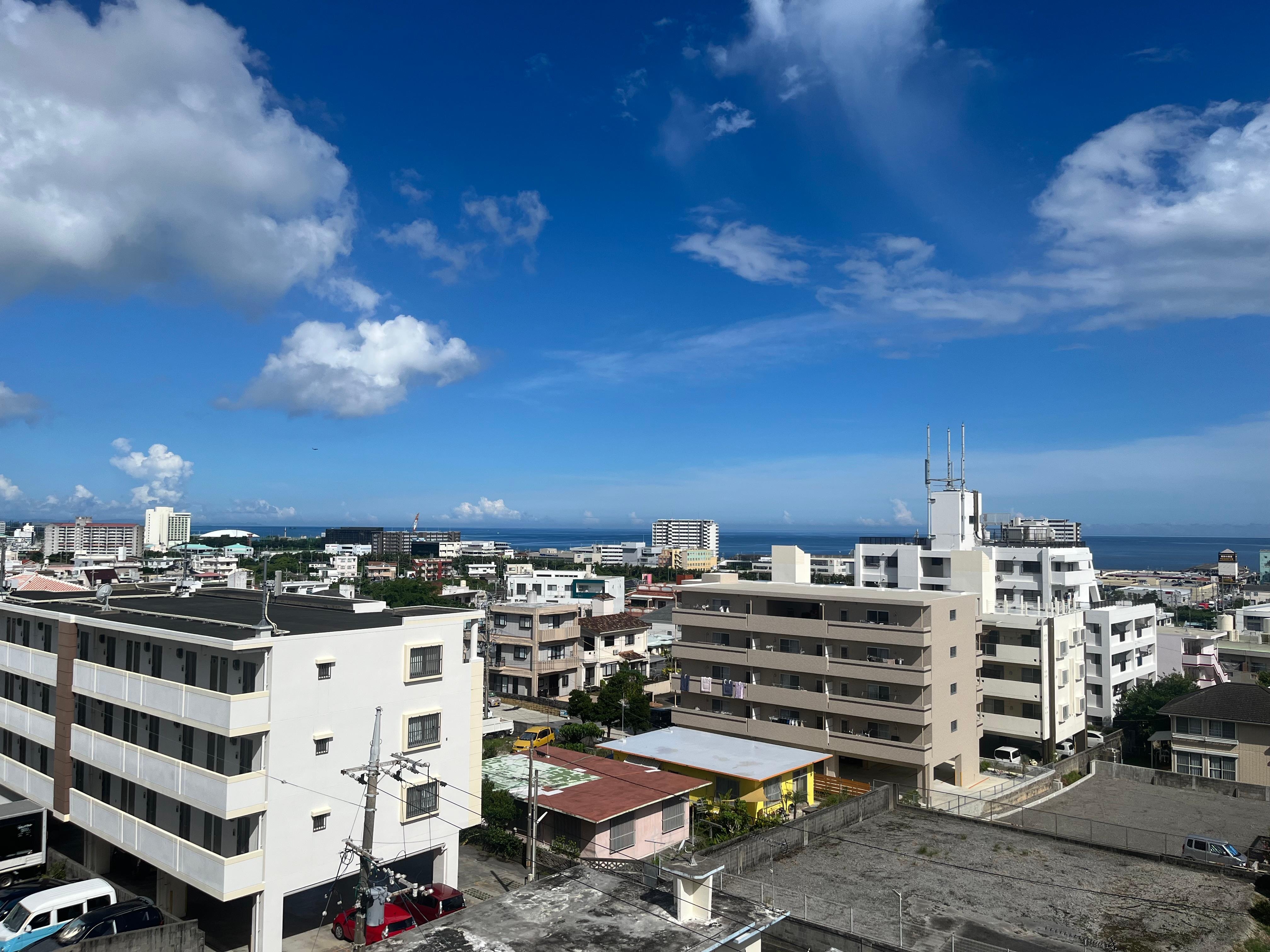 ベランダからの朝の風景