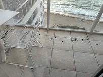 Asphalt all over balcony floor