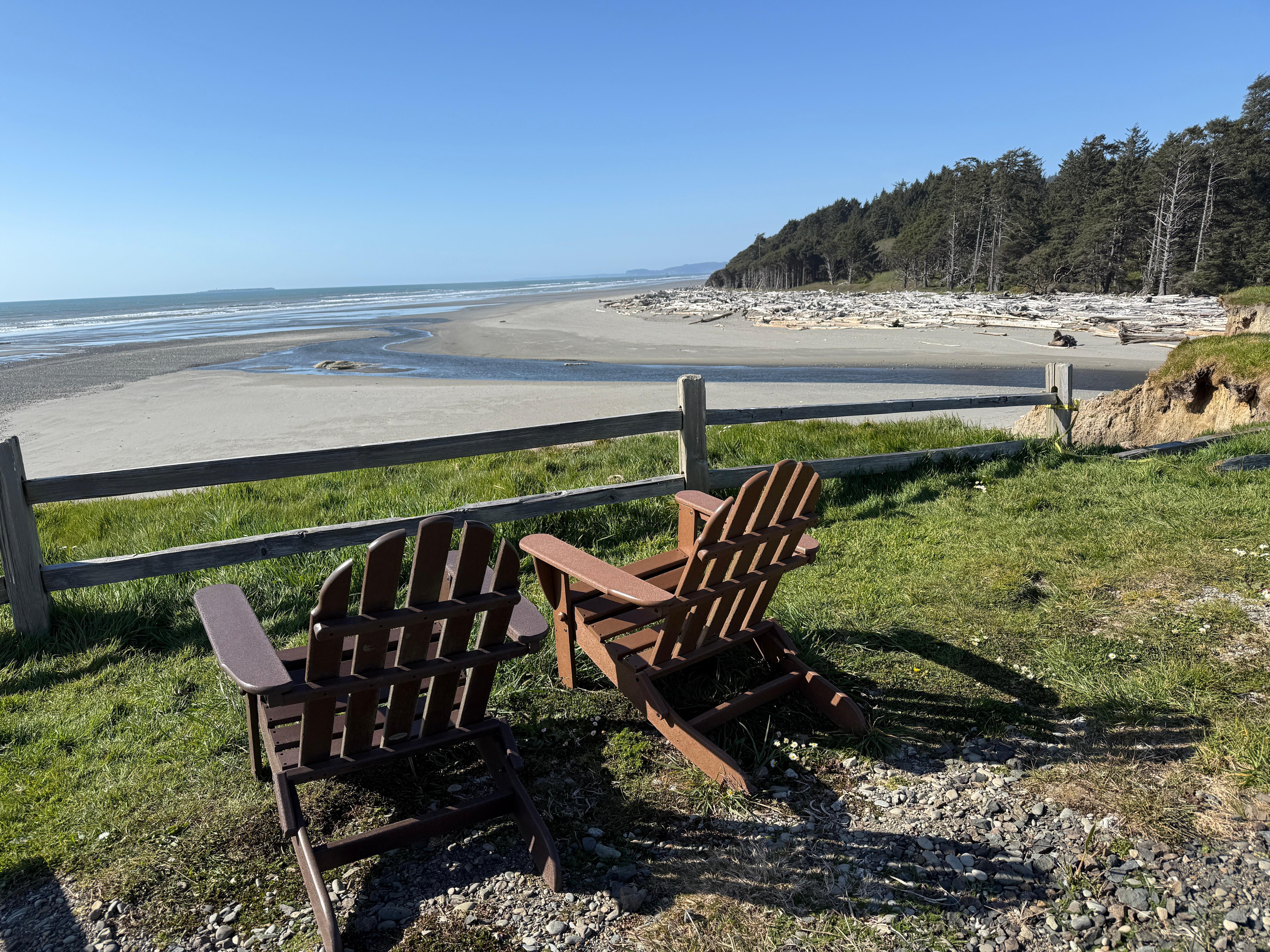 Lots of places to sit and enjoy the sunsets or your morning coffee