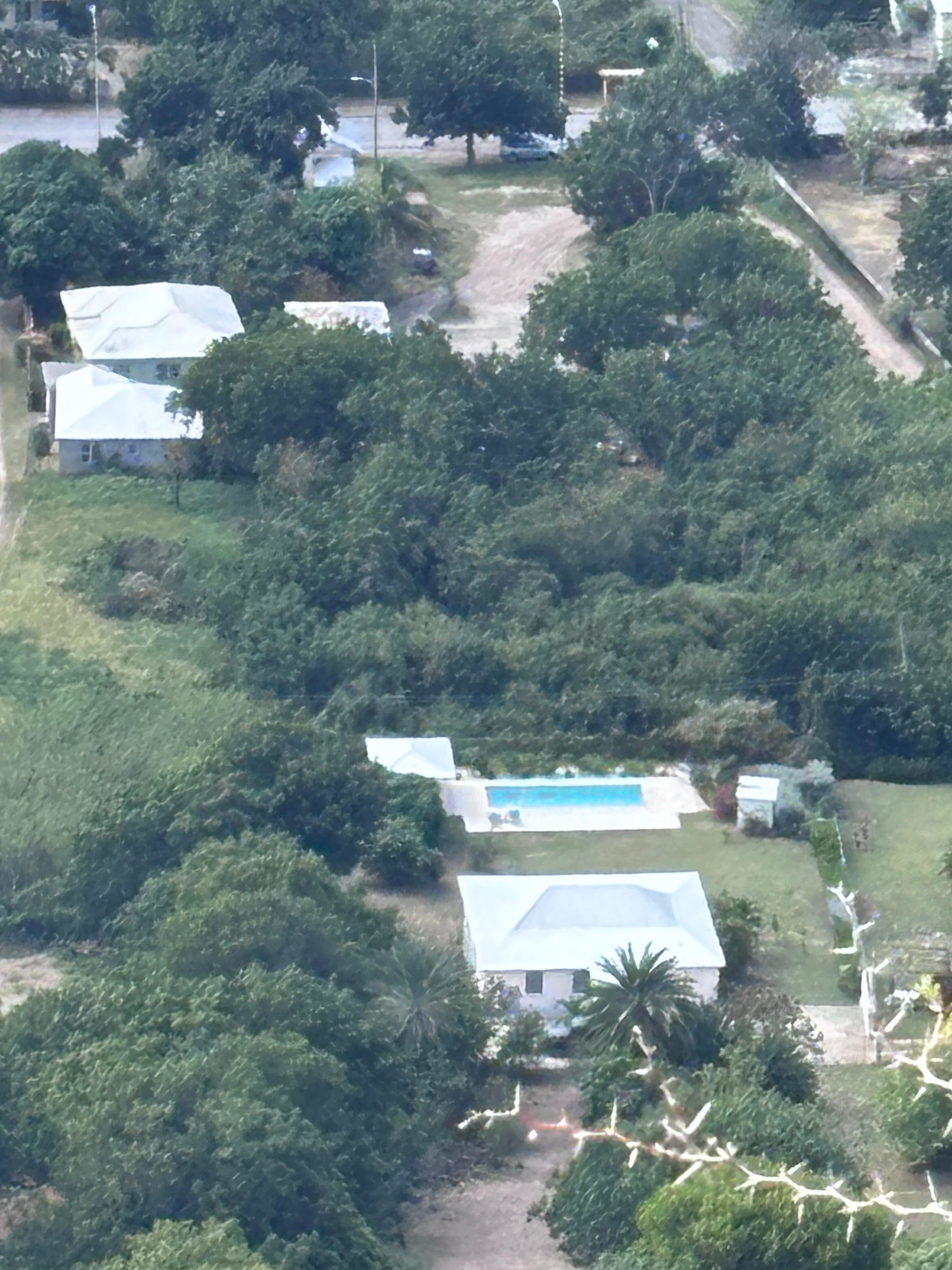 From the hill looking at the house