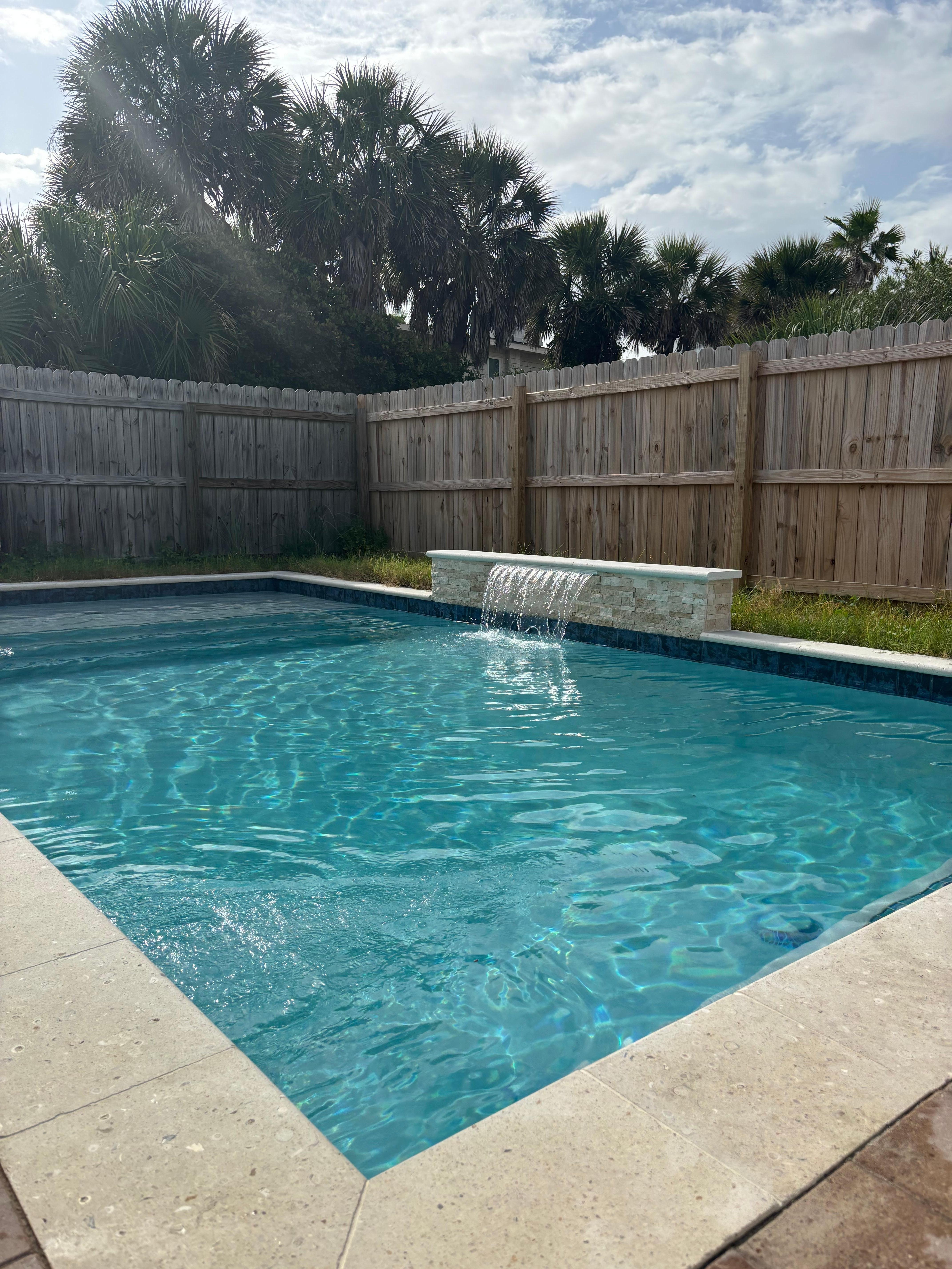 Beautiful sunny day spent by the pool!