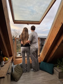 Die Kids lieben die Aussicht