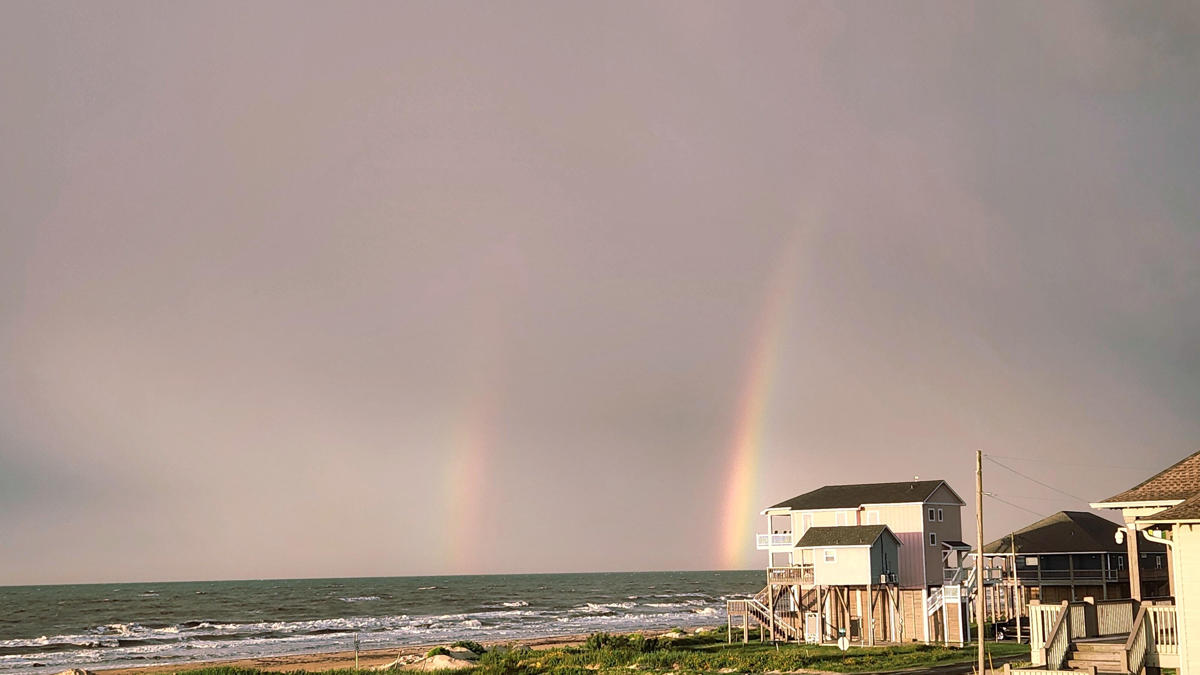 Double rainbow from the deck