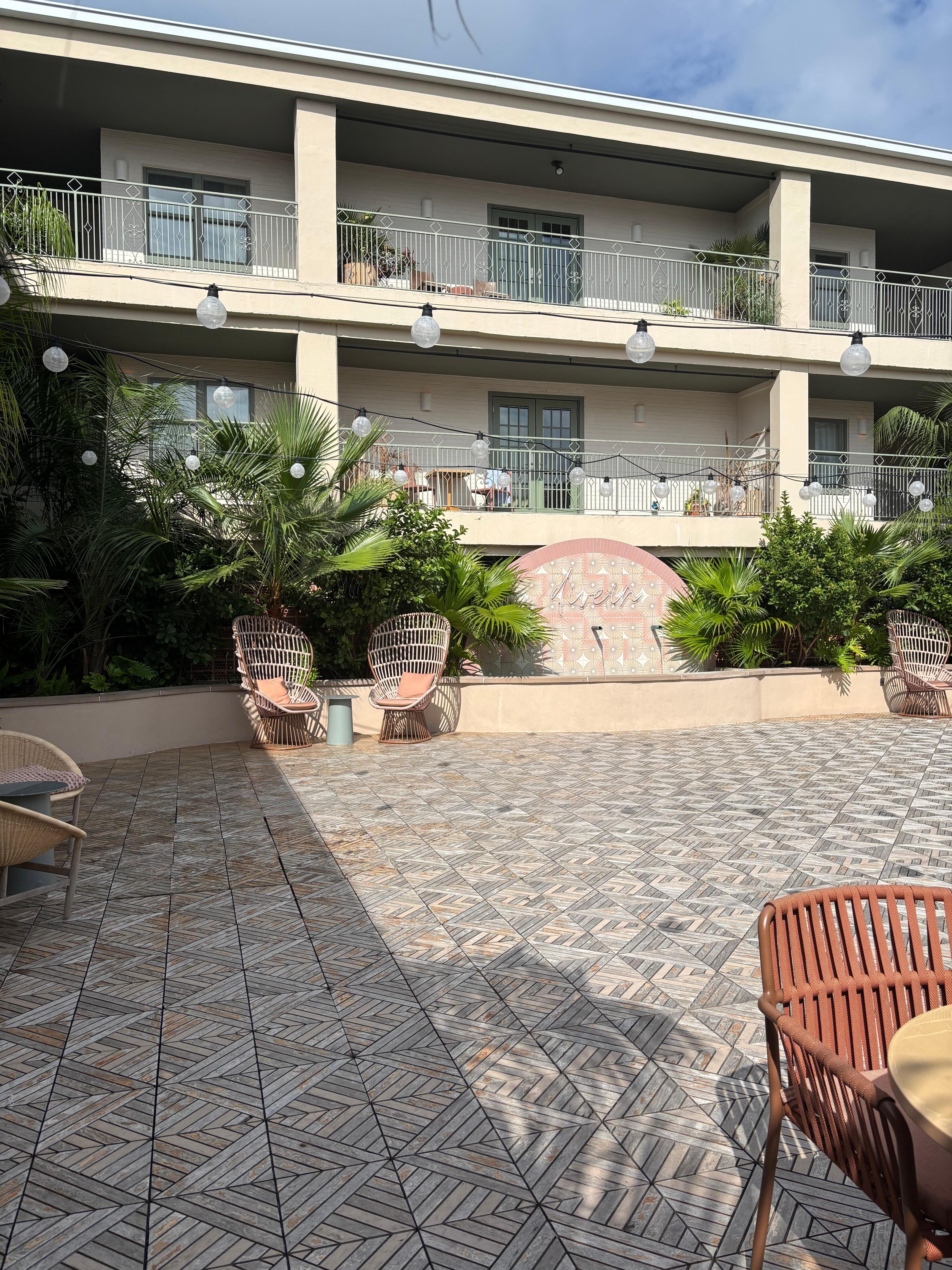 Outside courtyard