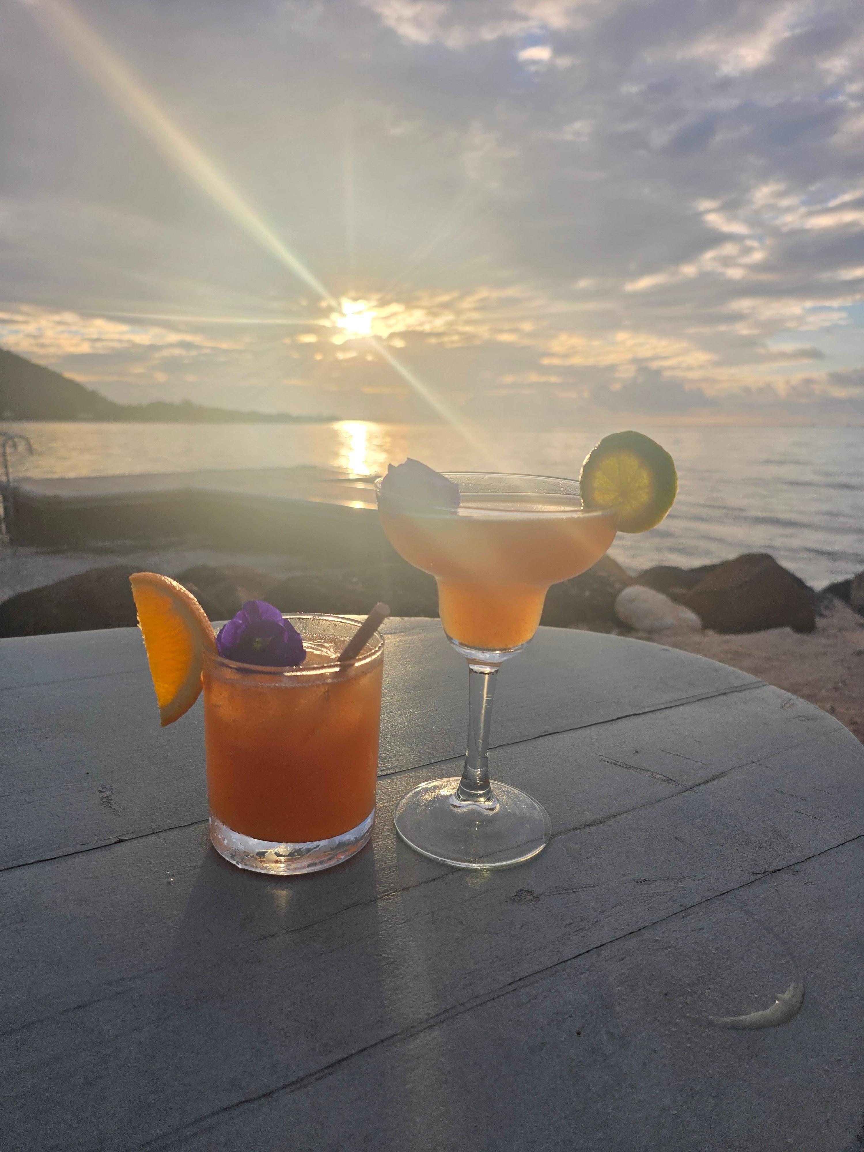 sunset happy hour with live music