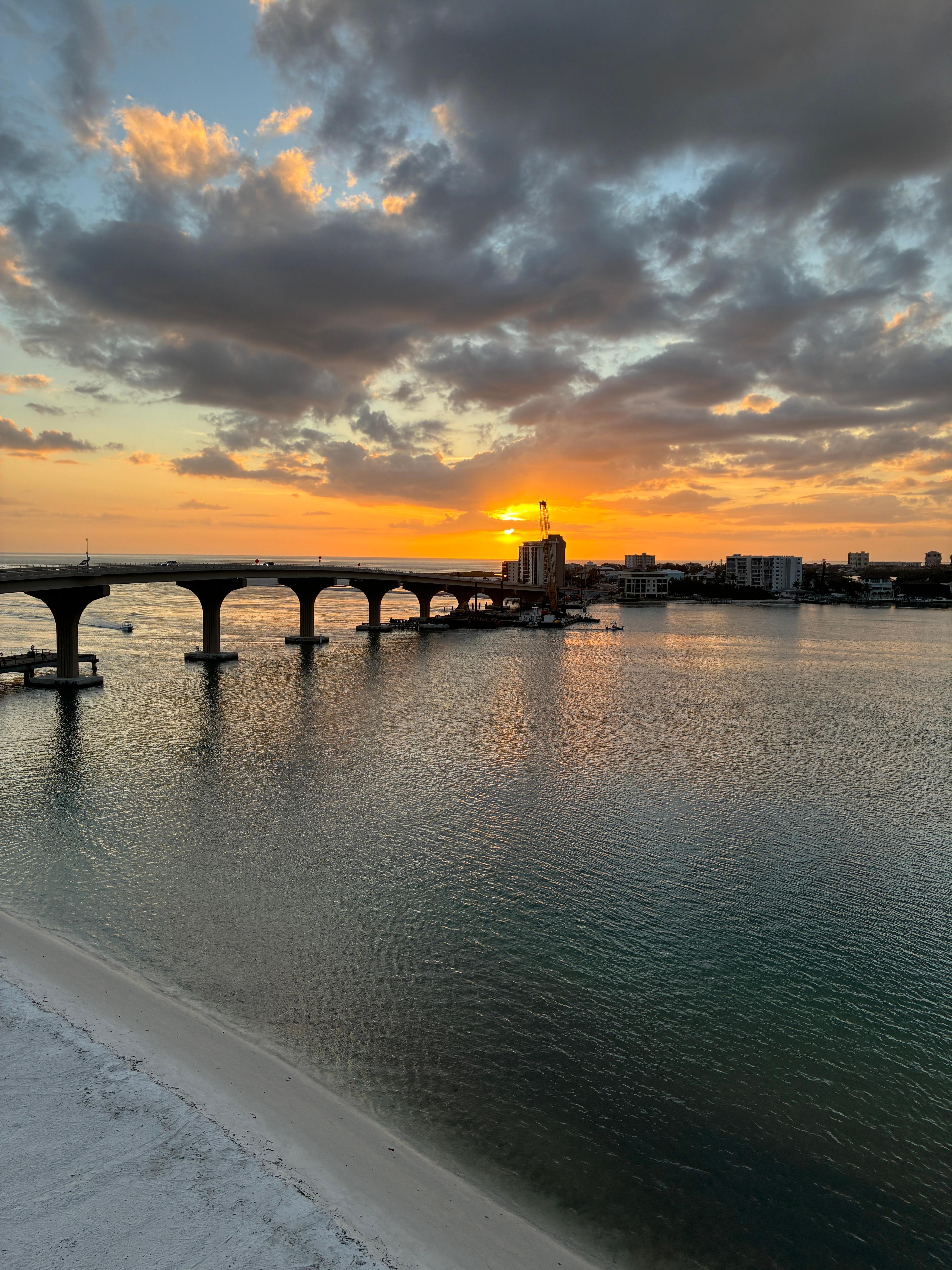 Sunset viewed from the porch. 