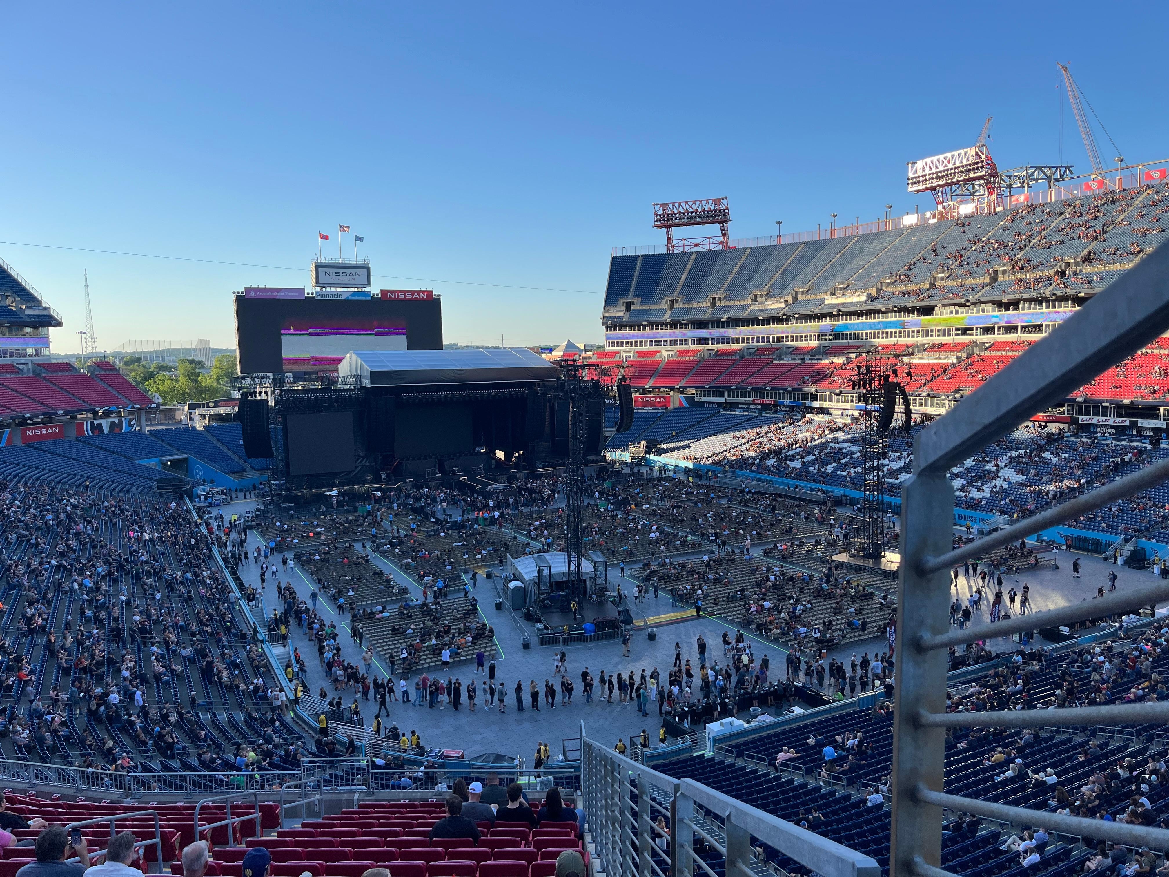 Nissan Stadium before the concert. 