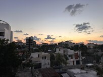 View from balcony in evening