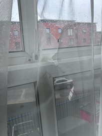 Tear in net curtains