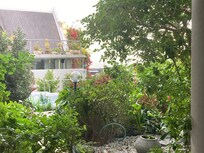 This is our view from our room across to the restaurant entrance