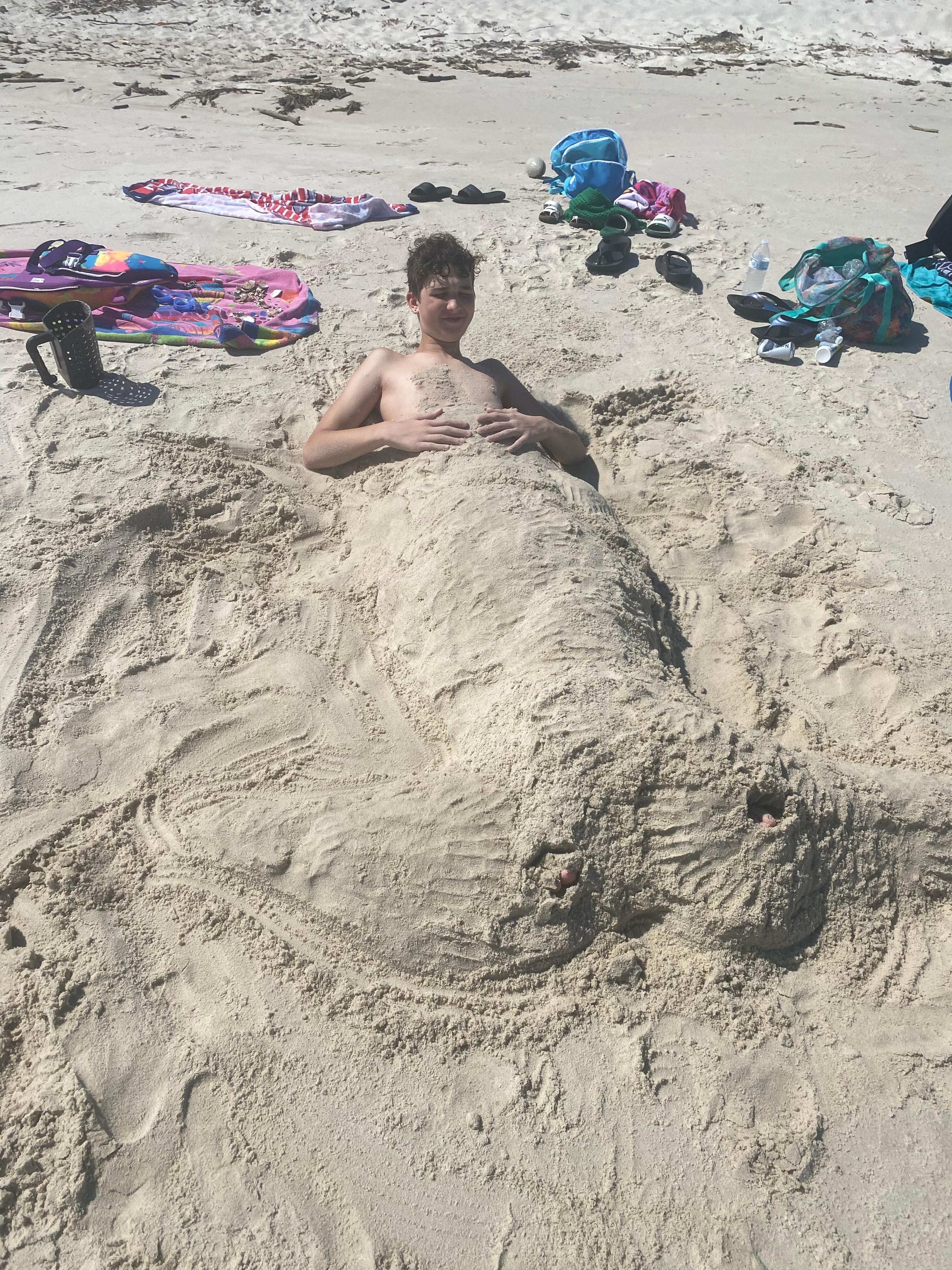 Grandson wanted buried haha