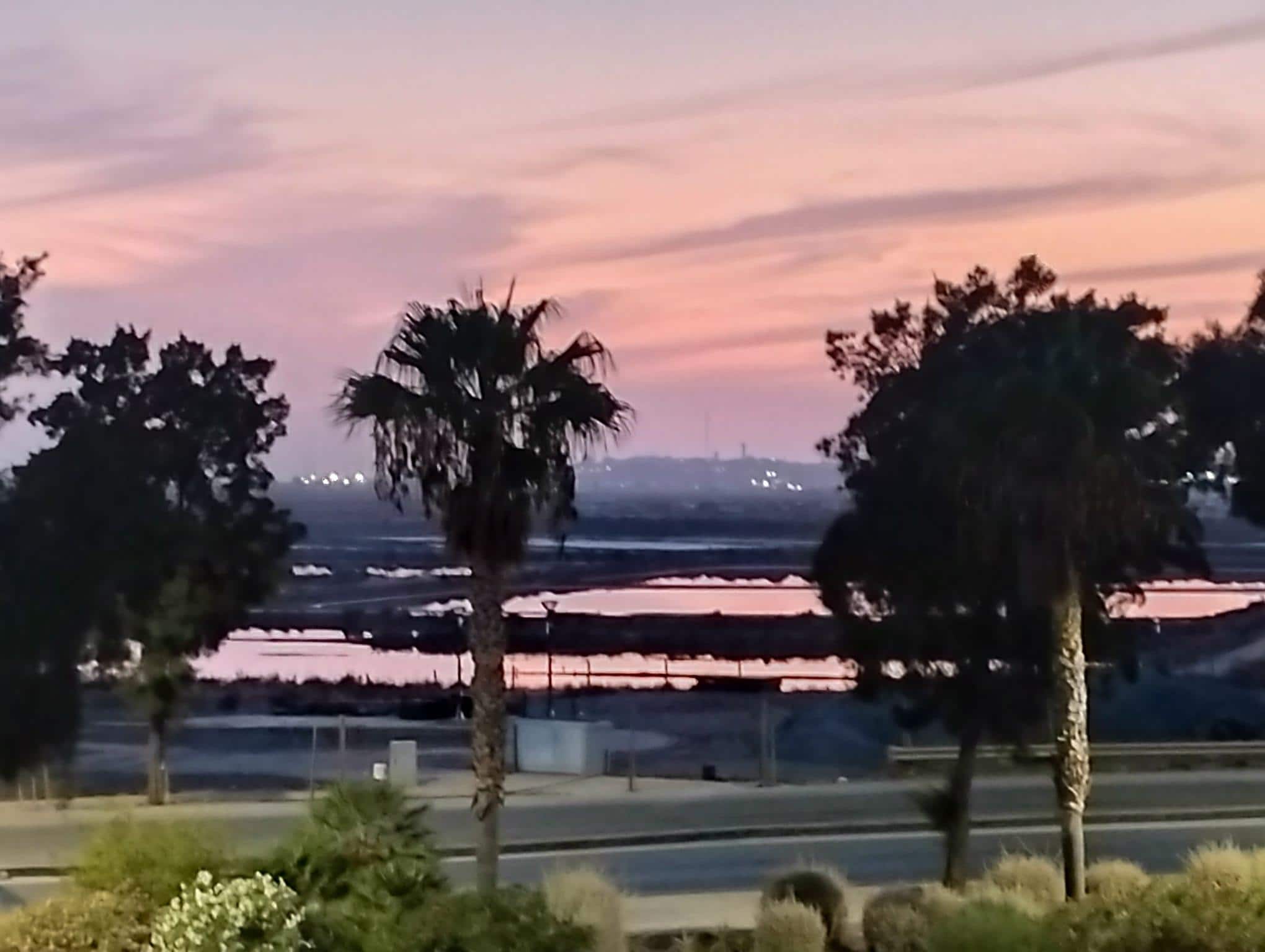 Sunset from the balcony.