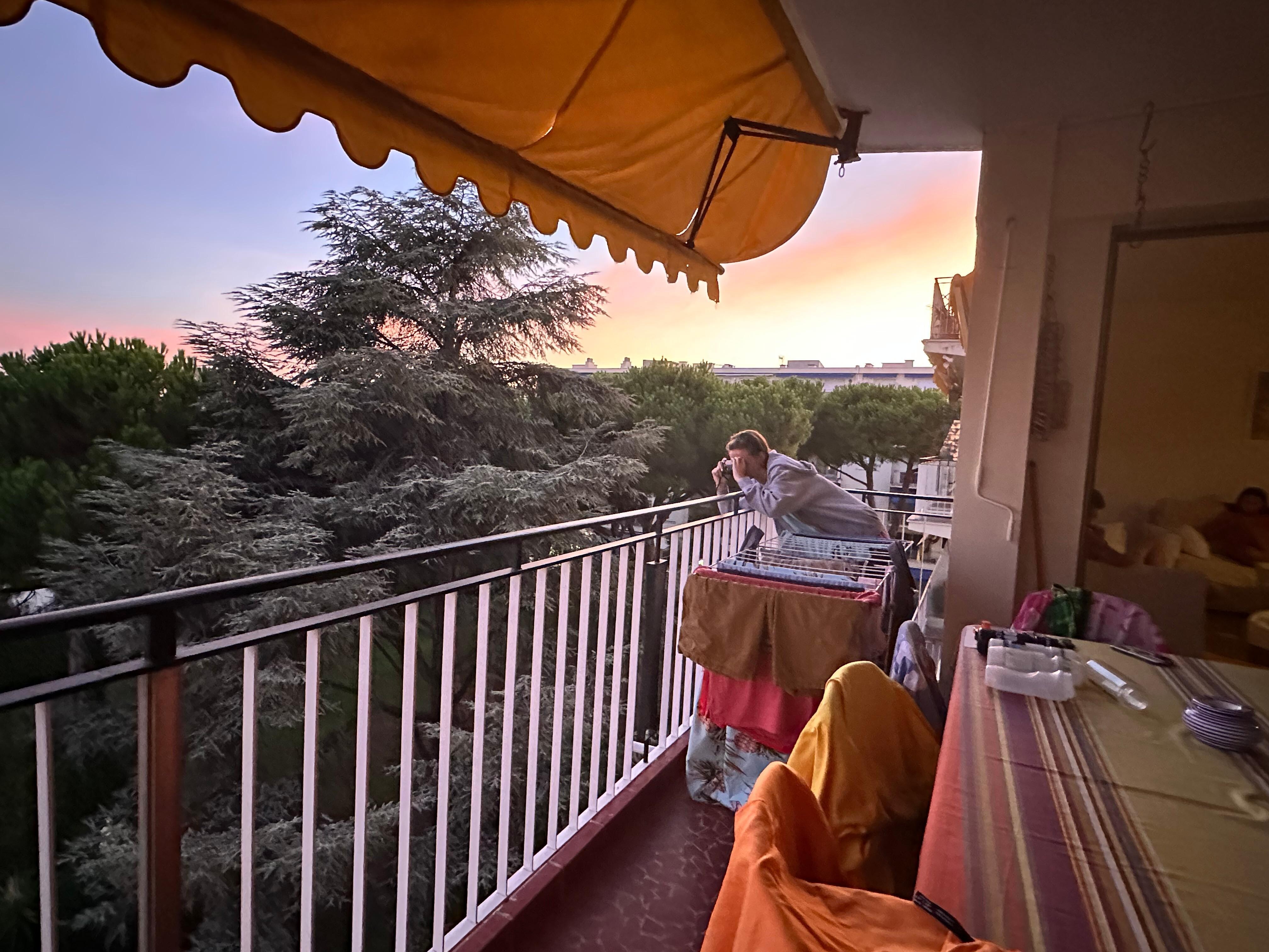 Sunset from the balcony. 