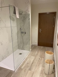 shower cabin by the entrance door