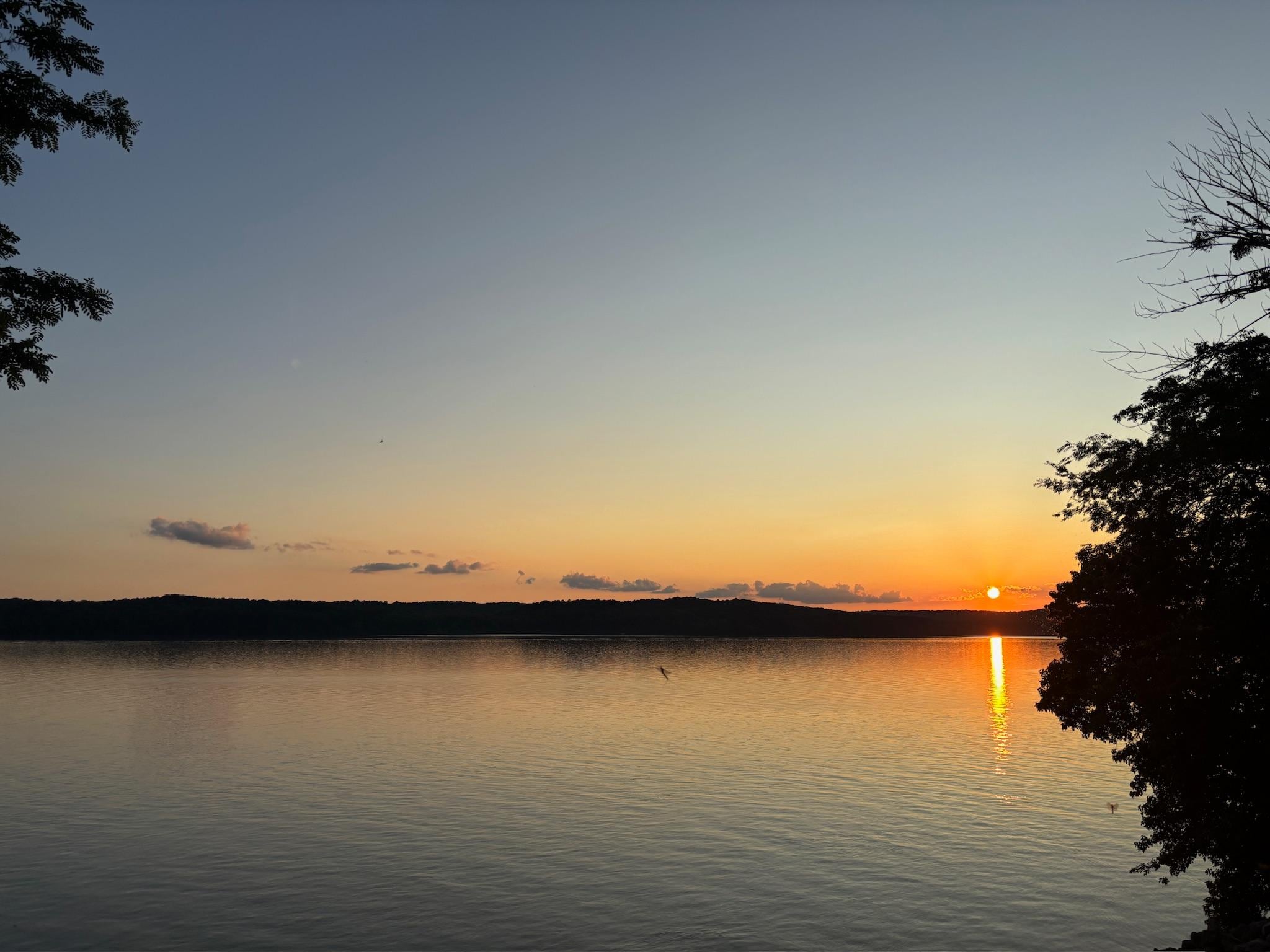Sunset view from the sunroom
