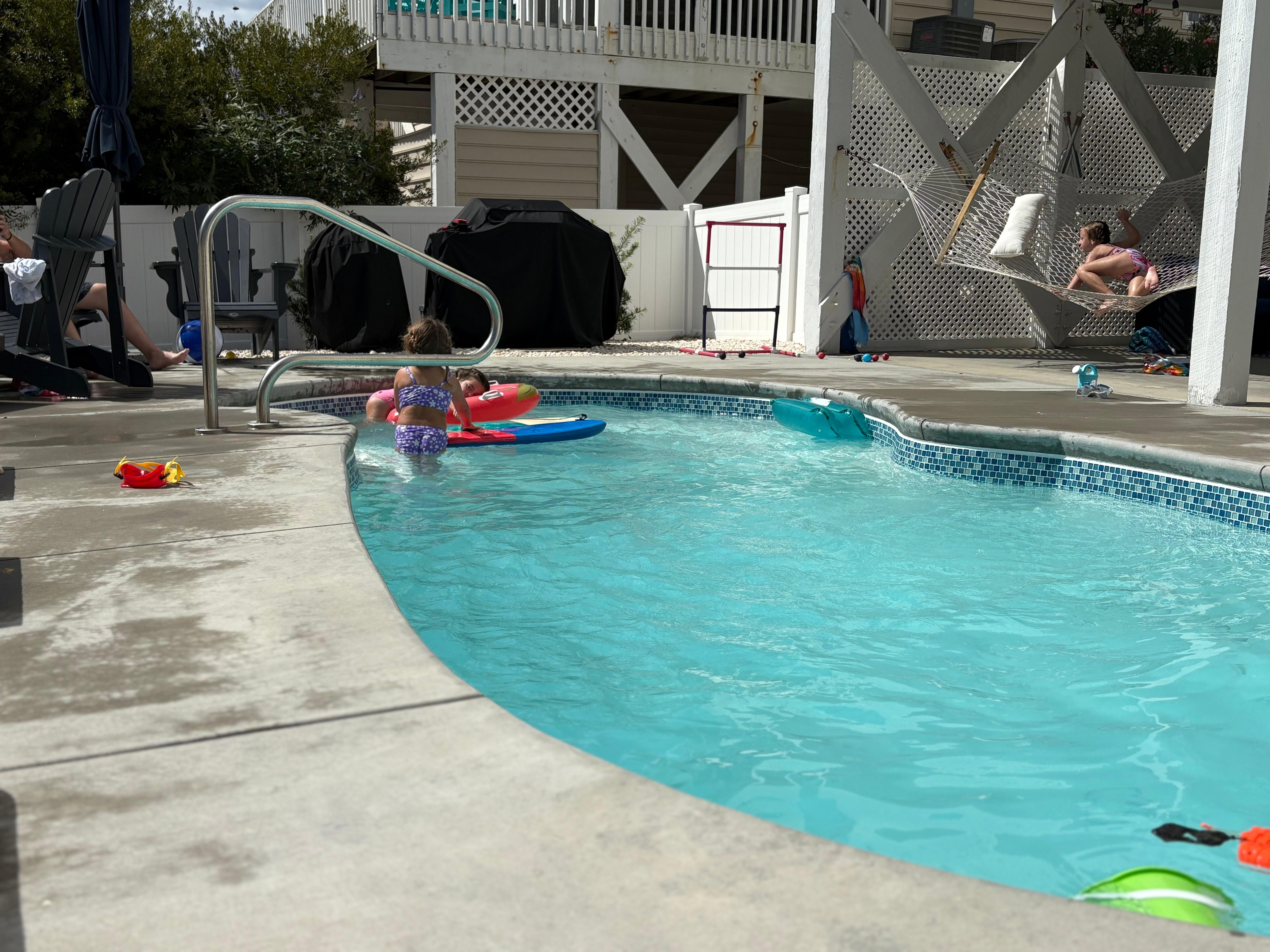 The pool area was perfect and toys for every age available for our use. 