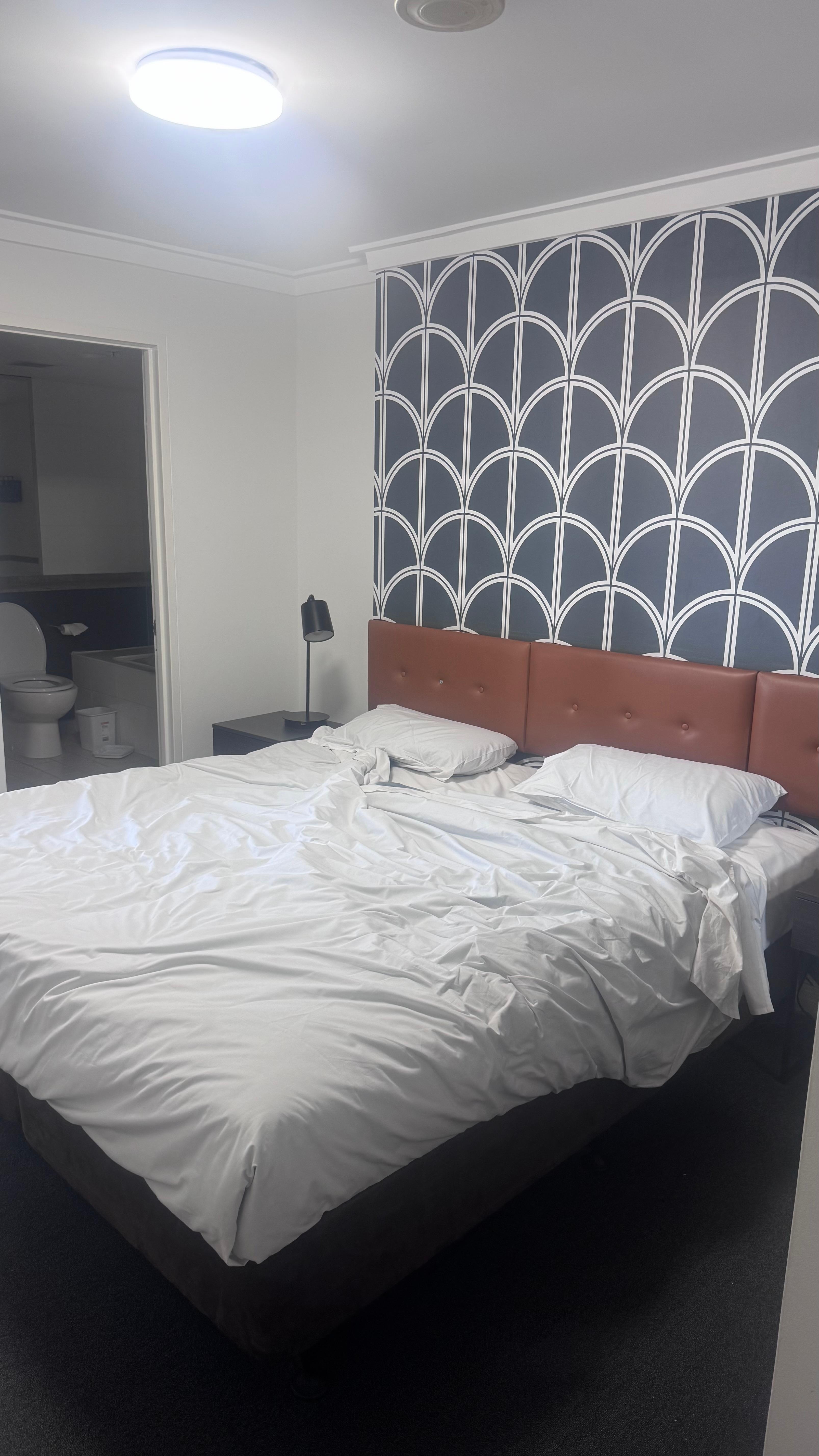 Cozy bedroom with bathroom included. There is a second similar bedroom with easy access to the common bathroom