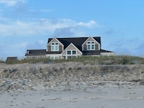 House view from the beach