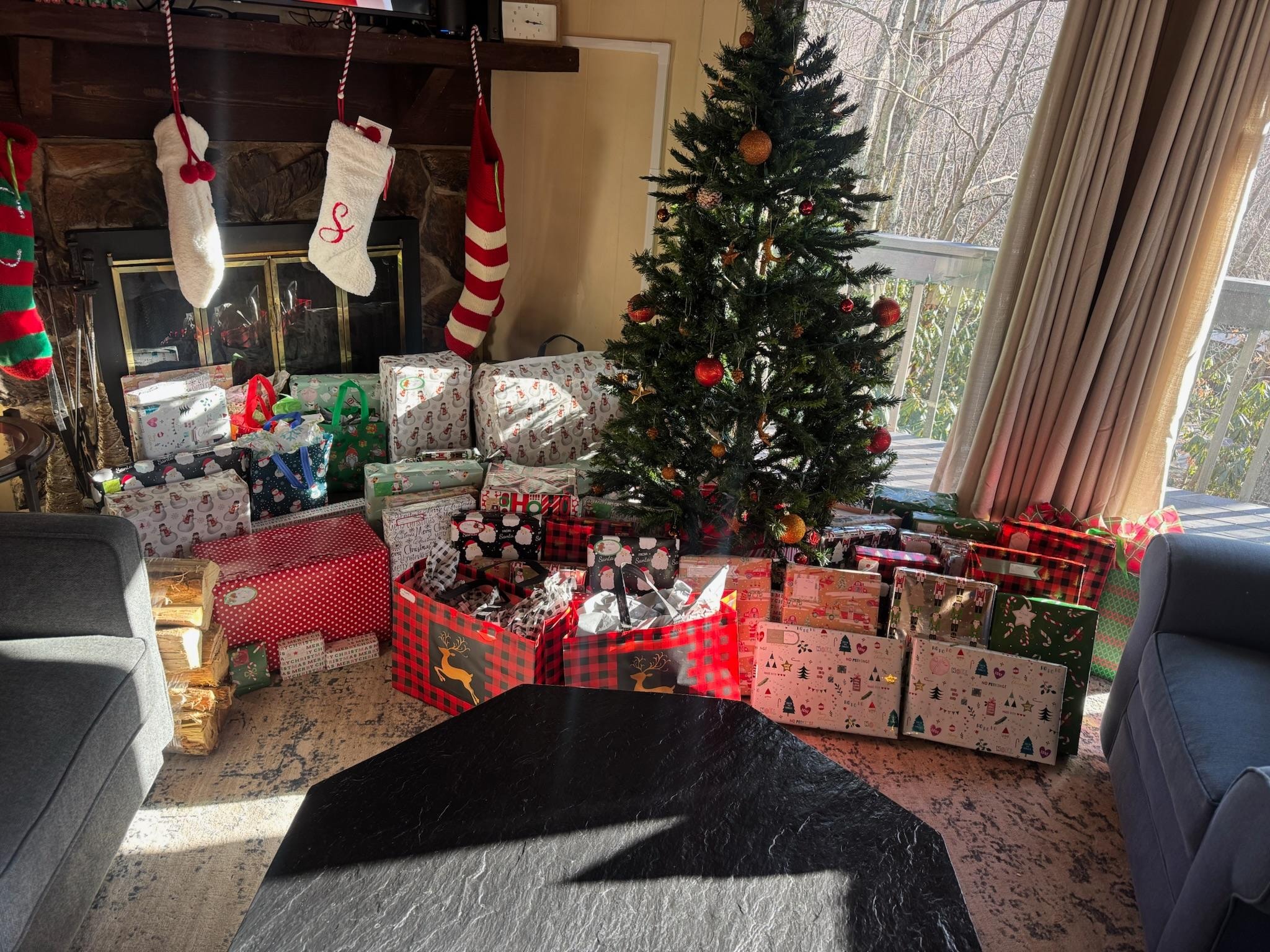 The home even had a Christmas Tree. It was a wonderful surprise!