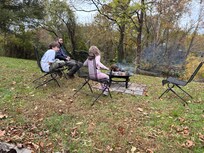 Fire pit on a chilly day
