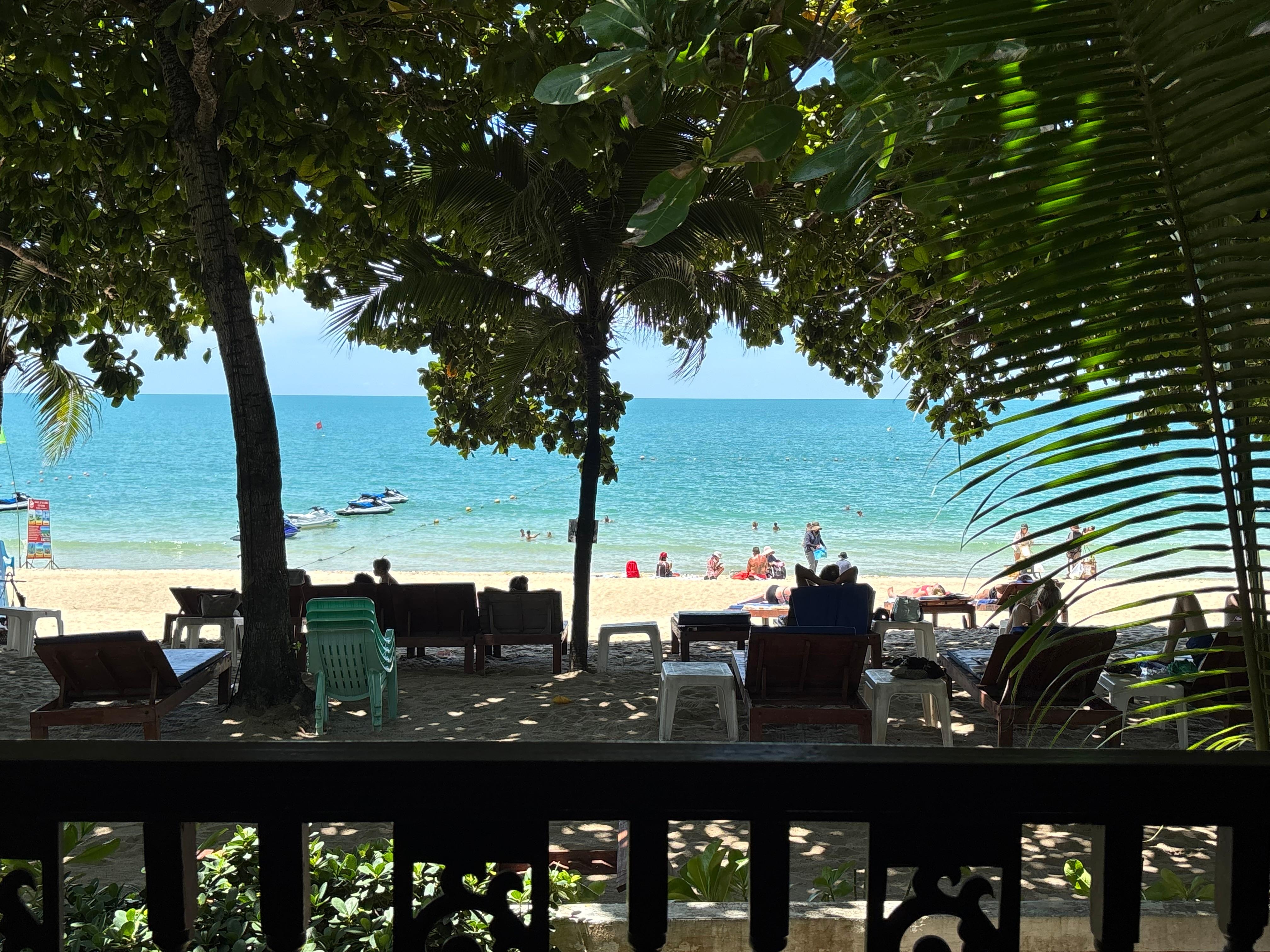 View from beachfront bungalow 